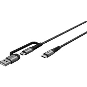 Xiaomi oplaadkabel | USB C ↔ USB C + USB A | Goobay | 1 meter