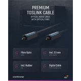 Clicktronic - Toslink-Kabel, Premium-Kabel 1x Toslink-Stecker 1x Toslink-Stecker 3,0 m Polymer-Lichtwellenleiter. Kabellänge 3 m