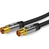 Goobay - 70384 - Antennekabel - Zwart - Hoog-puur OFC Koper