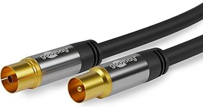 Goobay - 70384 - Antennekabel - Zwart - Hoog-puur OFC Koper