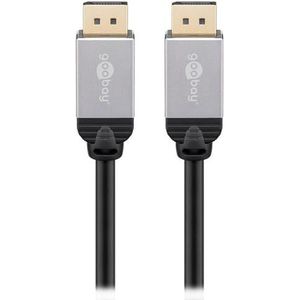 Goobay 72072 DisplayPort-kabel 1.2 - resoluties 3D en Ultra HD tot 4K @50/60Hz (2160p) voor monitoren, laptops, beamers etc. - Verbeterde signaaloverdracht - 2m