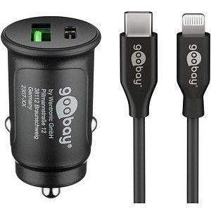 goobay Kfz-Ladeadapter schwarz, 27 Watt