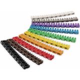 Goobay markeerclips (0-9) voor kabels - 2,8 - 4,6 mm - 100 stuks / diverse kleuren