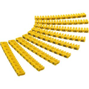 Goobay markeerclips (A-B-C) voor kabels - 2,8 - 4,6 mm - 90 stuks / geel