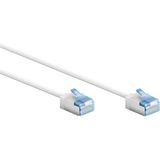 Ultraflexibles cat 6A Patchkabel, slim, u/ftp, weiß, extrakurze Stecker, reiner Kupferleiter (cu), lszh, TPE-Mantel, awg 32. Kabellänge 0.25 m