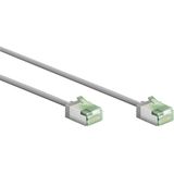 Ultraflexibles cat 8.1 Patchkabel, slim, u/ftp, grau, extrakurze Stecker, 99,9 % sauerstofffreier Kupferleiter (ofc), lszh, TPE-Mantel, awg 32.