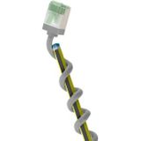 Ultraflexibles CAT 8.1 Patchkabel, slim, U/FTP, grau, extrakurze Stecker, 99,9 % sauerstofffreier Kupferleiter (OFC), LSZH, TPE-Mantel, AWG 32.