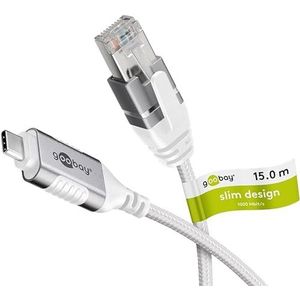 goobay USB-C 3.1/RJ45 Kabel 15,0 m weiß, 1 St.