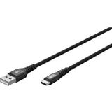 GOOBAY USB 2.0 Kabel 74527 A/C 3m schwarz supersoft
