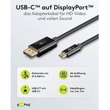 GOOBAY USB3.1 Adapterkabel 75705 USB-C/Displayport 2,0m schwarz