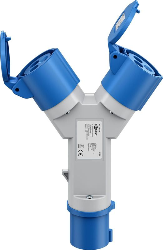 Goobay - CEE Adapter - CEE Stekker naar 2x CEE Contra Stekker - Spatwaterdicht