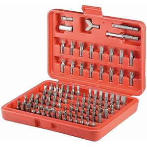 Bit set - 100 delig - Diverse universele bitjes - Rood