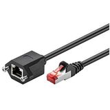 F-UTP LAN Kabel - 1 Meter - Schwarz - Goobay