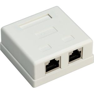 CAT6 - Netwerk Uitvoerdoos - Afgeschermd - 2 RJ45 Poorten