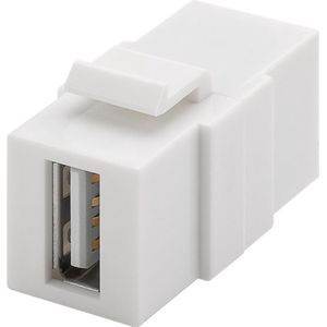 Goobay 79909 Keystone USB 2.0 module met vergrendelingssysteem | A bus > USB | A bus | aansluiting op externe apparaten | kunststof behuizing | wit