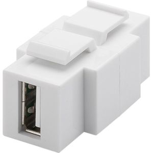 Keystone - USB-A - USB-B Module - Verticaal - Dubbelzijdig - Wit