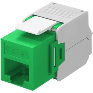 Keystone - RJ45 - Cat6a U/UTP - Groen