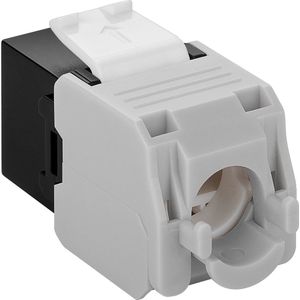 goobay CAT 6A gniazdo Keystone RJ45, UTP, 500 MHz - versie kolorystyczna zwart