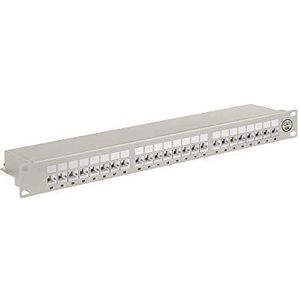 Cat6a Patchpaneel - Afgeschermd - 24 Poorten - Grijs - 1U