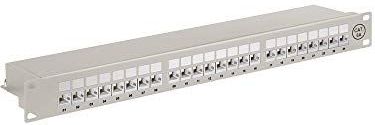 Cat6a Patchpaneel - Afgeschermd - 24 Poorten - Grijs - 1U