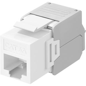 Keystone - RJ45 - Cat6a U/UTP - Wit