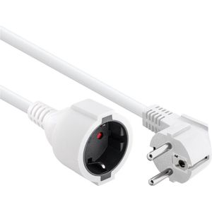 Goobay Verlengkabel aardcontact, 2 m, wit
