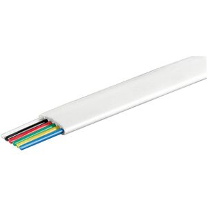 Telefonflachkabel 6-adrig, 100 m Rolle, AWG 28, CCA (kupferkaschiertes Aluminium)