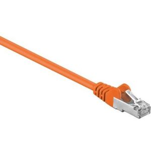 Goobay - cat 5e Patchkabel, f/utp, orange, Kupferkaschierter Aluminiumleiter (cca). Kabellänge 1 m