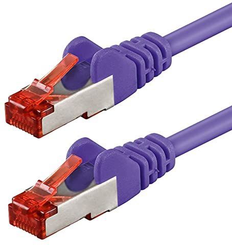 Goobay CAT 6-300 SSTP PIMF 3.0m Violett 3m - Netzwerkkabel (3 m, RJ-45, RJ-45, Violett)