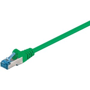S/FTP CAT6a 10 Gigabit netwerkkabel / groen - LSZH - 0,50 meter