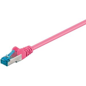 S/FTP CAT6A 10 Gigabit Netwerkkabel - CU - 5 meter - Roze