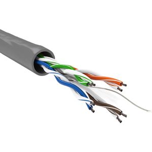 UTP CAT6 Gigabit Netwerkkabel - CCA - 24AWG - Soepel - 305 meter - Grijs