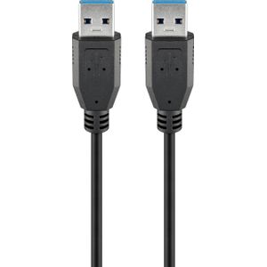 USB naar USB kabel - USB3.0 - tot 0,9A / zwart - 3 meter