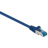 Goobay - cat 6A Patchkabel, s/ftp (PiMF), blau, Kupferleiter (cu), halogenfreier Kabelmantel (lszh). Kabellänge 15 m
