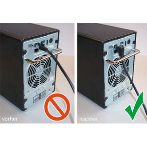 UTP CAT5e Gigabit Netwerkkabel - 1 kant haaks - CCA - 10 meter - Wit