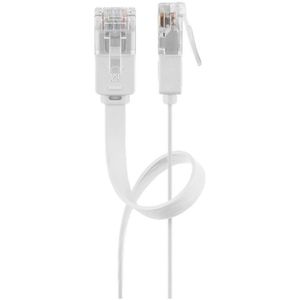 CAT 6 Flach-Patchkabel, U UTP, wei&#223;