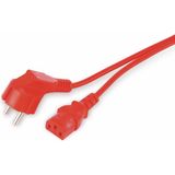 Goobay Apparaatsnoer met rechte C13 plug en haakse stekker - 3x 1,00mm / oranje - 5 meter
