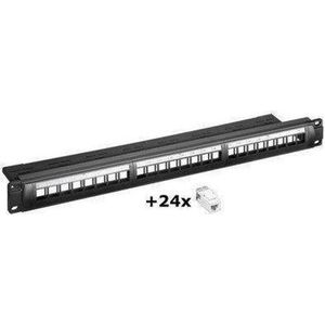 CAT6 - Keystone Patch Panel Set - Kabelverbinder - Inclusief 24x UTP Keystones
