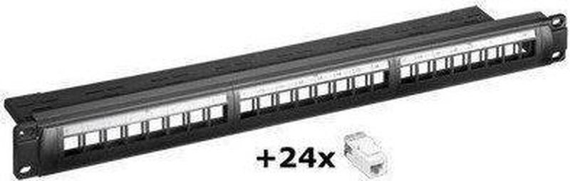CAT6 - Keystone Patch Panel Set - Kabelverbinder - Inclusief 24x UTP Keystones