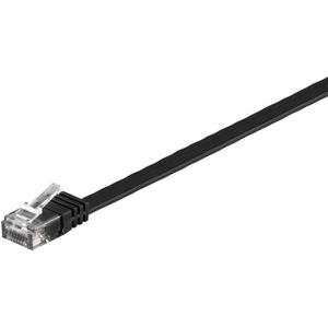 UTP CAT6 Gigabit Netwerkkabel - plat - CU - 10 meter - Zwart