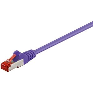 Goobay - cat 6 Patchkabel, s/ftp (PiMF), lila, Kupferkaschierter Aluminiumleiter (cca). Kabellänge 1.5 m