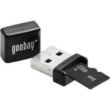 Goobay - microSD/SDHC/SDXC USB 2.0 - Geheugenkaartlezer - Zwart - USB 2.0