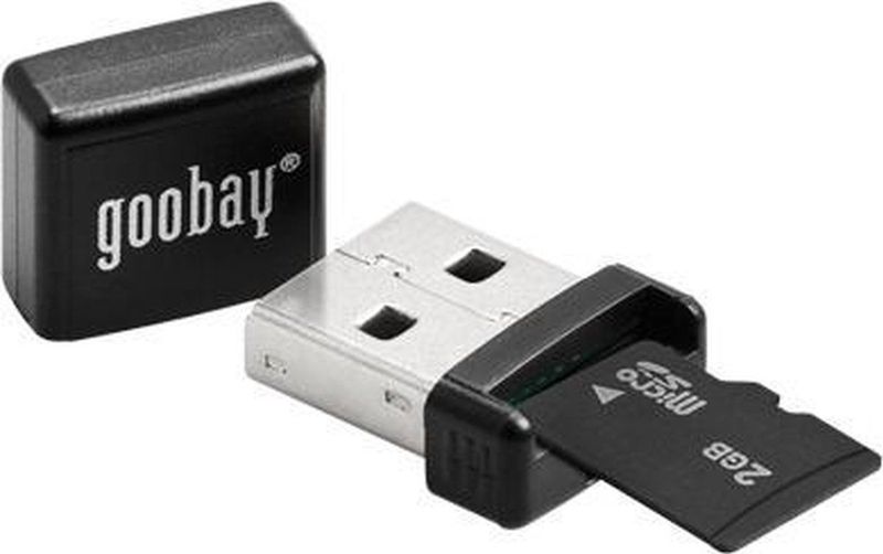 Goobay - microSD/SDHC/SDXC USB 2.0 - Geheugenkaartlezer - Zwart - USB 2.0