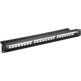 Goobay - 95743 - Patchpaneel - Zwart - 1U - 24 Poorten - STP