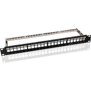 Goobay - 95743 - Patchpaneel - Zwart - 1U - 24 Poorten - STP