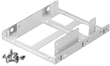 2x 2,5'' HDD/SSD naar 3,5'' slot montage frame / zilver