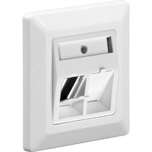 Goobay - Frontplaat - Wit - 2 Poorten - Compatibel met RJ-45