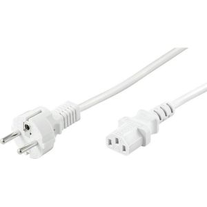 Goobay Stroomkabel met C13 plug - wit - 1,5 meter