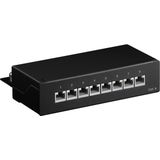 CAT 6 Mini Desktop Patch Panel, 8 Port, (1 HE)