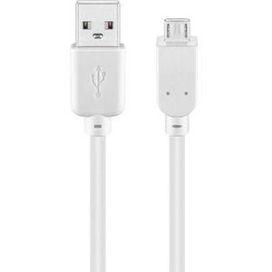 USB Micro B naar USB-A Kabel USB2.0 5 Meter Wit